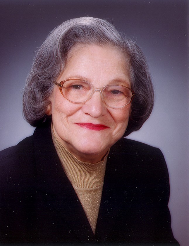 smiling elderly woman with glasses