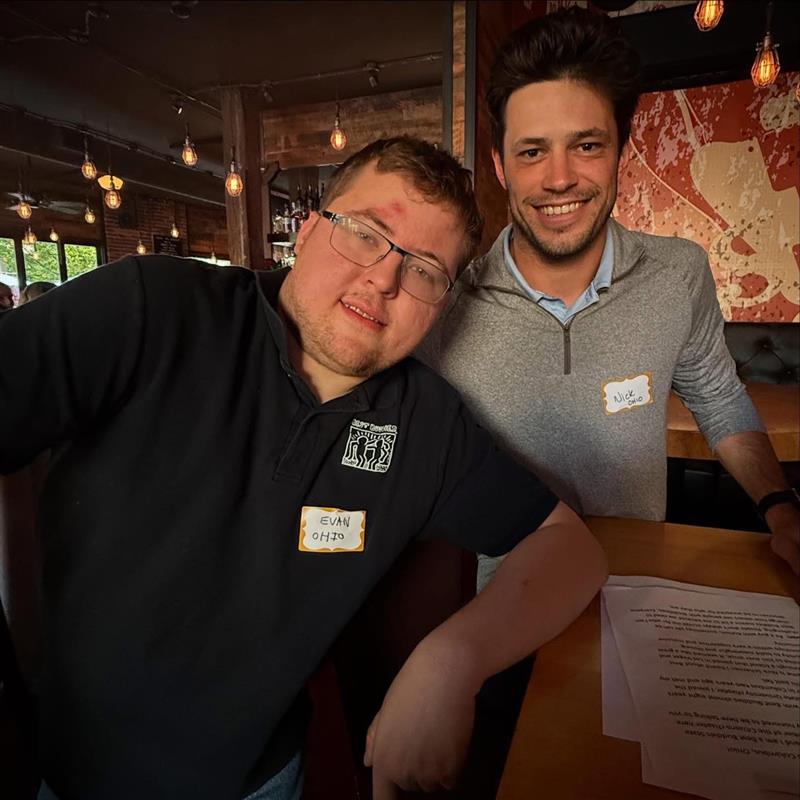 Two men who are friends through a Best Buddies program